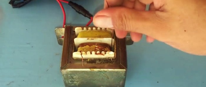 DIY soldering iron with instant heating from a transformer