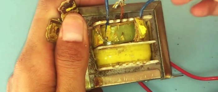 DIY soldering iron with instant heating from a transformer