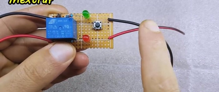 Simple short circuit protection with just one relay