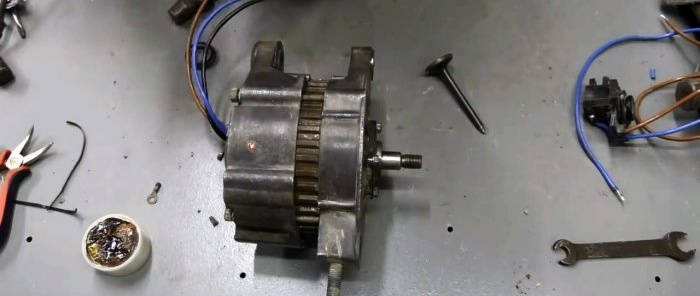 How to make a powerful motor from a car generator