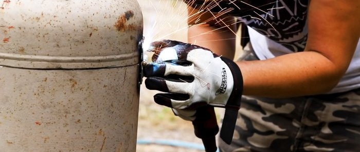 How to make an instantaneous water heater from a gas cylinder