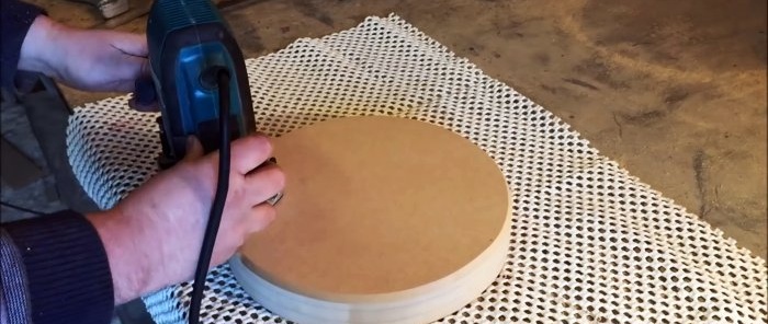 How to make a stool from an old shock absorber