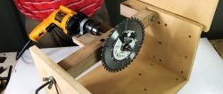 How to make a compact circular saw from a drill with adjustable cutting depth