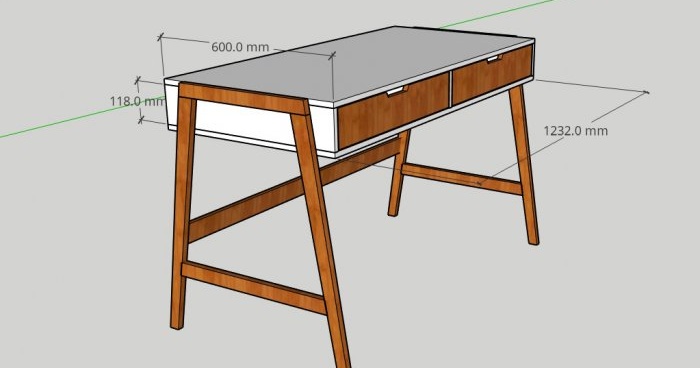 How to make a computer desk in Scandinavian style