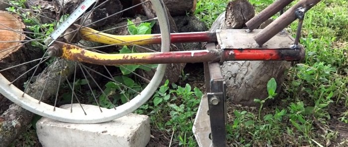 How to make a weeding cultivator using an old bicycle