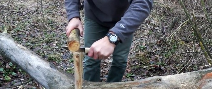 The easiest mounting of a knife handle without glue