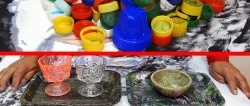 How to make plastic dishes from PET bottle caps