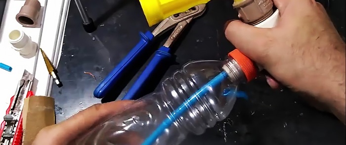 Making a foam nozzle for a garden hose