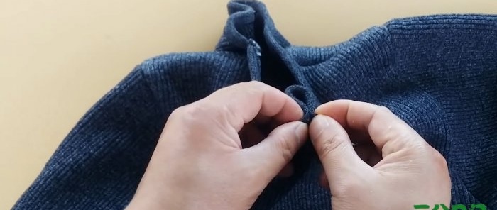 How to narrow the neckline of a sweater or T-shirt with your own hands