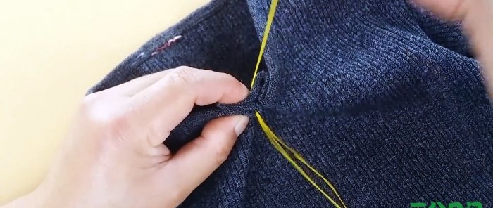 How to narrow the neckline of a sweater or T-shirt with your own hands