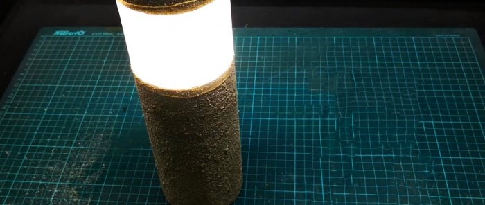 We make an LED garden lamp from PVC pipes