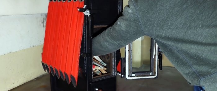 How to make a garage heating oven from old batteries