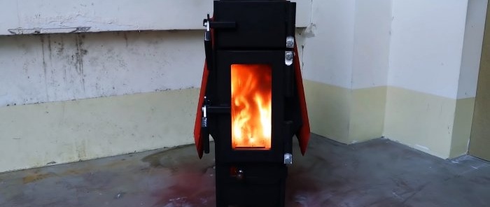 How to make a garage heating oven from old batteries