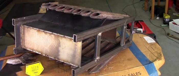 How to make a garage heating oven from old batteries