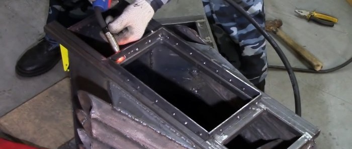 How to make a garage heating oven from old batteries