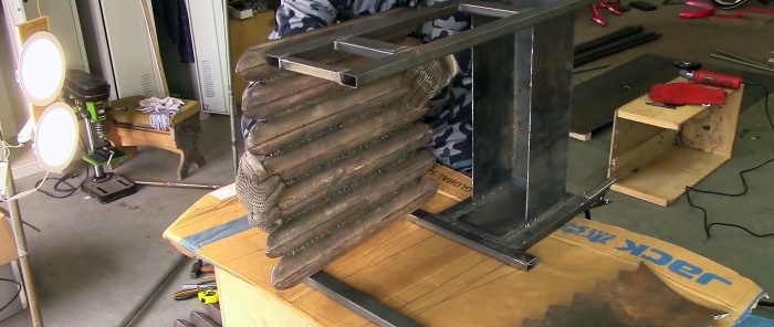 How to make a garage heating oven from old batteries