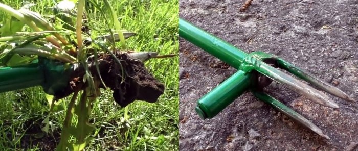 How to make a device for removing weeds by the root