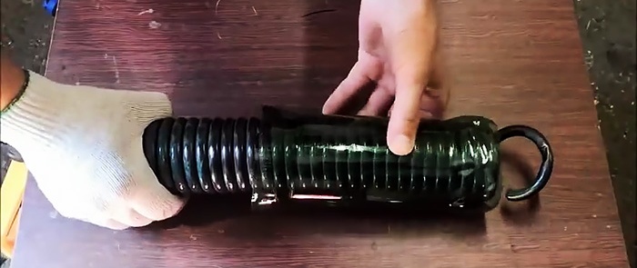 Free corrugated pipe made from plastic bottles