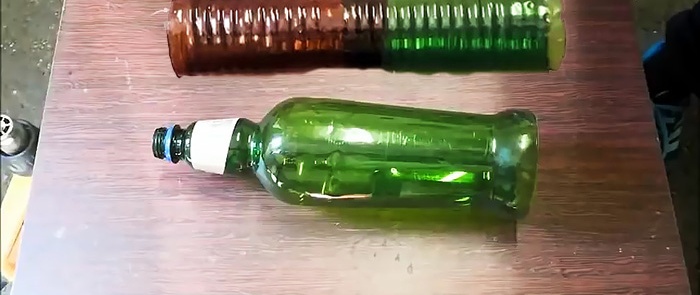 Free corrugated pipe made from plastic bottles