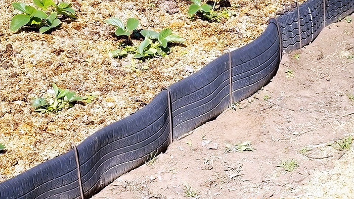 How to use car tires in the garden