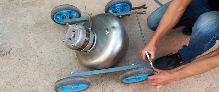 How to make a lawn mower from a washing machine