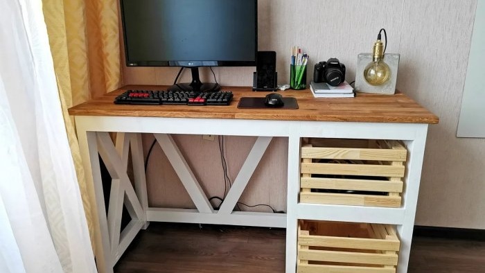 How to make a computer desk from solid wood