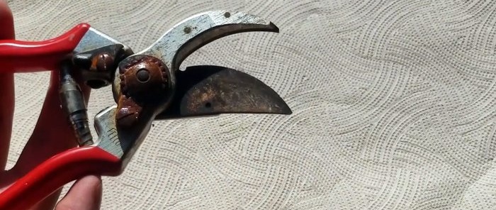 How to restore rusty garden shears without disassembly