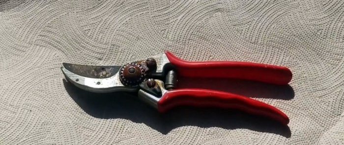 How to restore rusty garden shears without disassembly