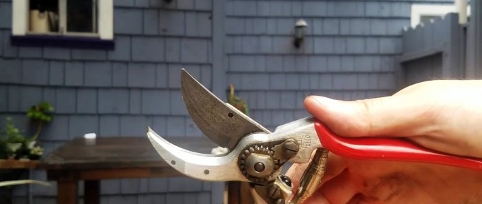 How to restore rusty garden shears without disassembly