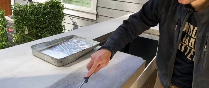 Do-it-yourself concrete tabletop is easy