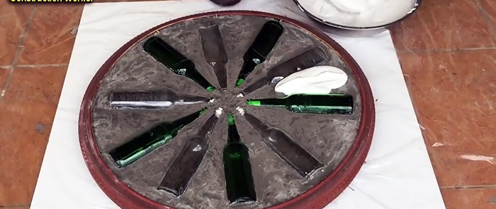 You won't believe how cool things can be made from bottles and cement