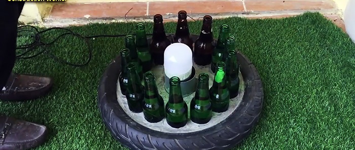 You won't believe how cool things can be made from bottles and cement