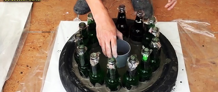 You won't believe how cool things can be made from bottles and cement