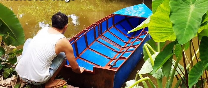 How to make a big boat from plastic barrels