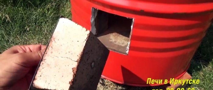 Making a tandoor from a barrel with an insulated bottom without mortar