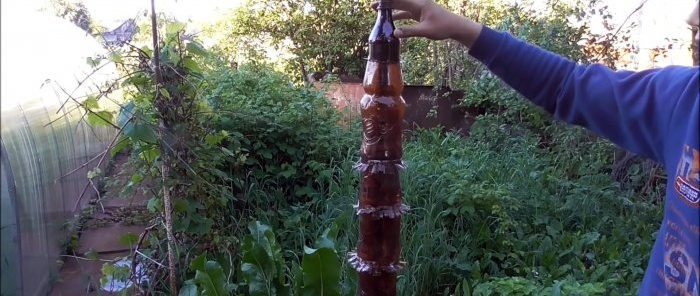 How to make a beautiful palm tree for the garden from PET bottles