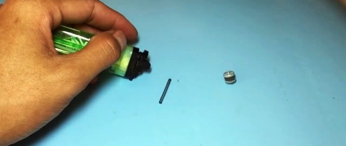 How to connect a lighter to a gas burner when there is no cylinder