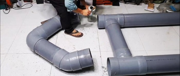 How to make a light boat from PVC pipes in one evening