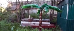 How to make a beautiful palm tree for the garden from PET bottles