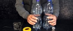 How to make a powerful 12V vacuum cleaner from plastic bottles