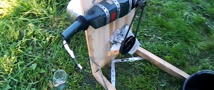 How to make a fruit crusher driven by an angle grinder