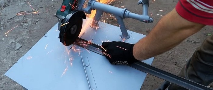 How to make a cross-cutting machine from an old bicycle and an angle grinder