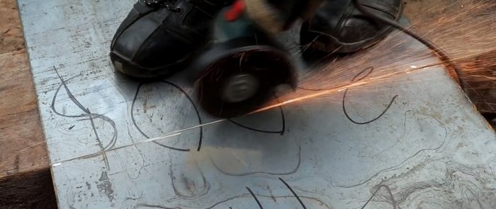 How to make a cross-cutting machine from an old bicycle and an angle grinder