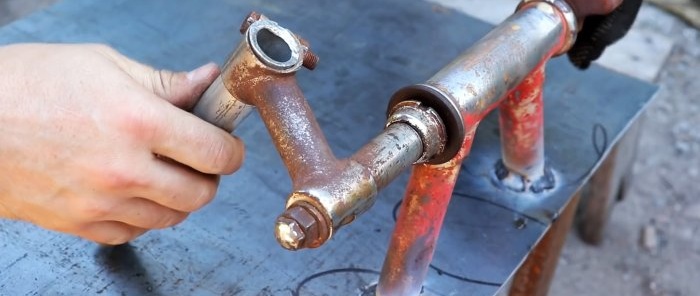 How to make a cross-cutting machine from an old bicycle and an angle grinder