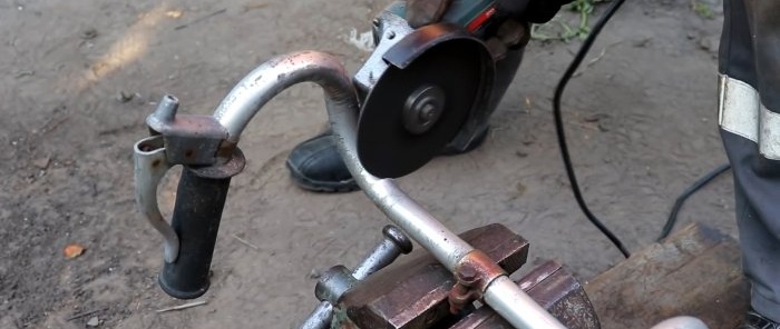 How to make a cross-cutting machine from an old bicycle and an angle grinder