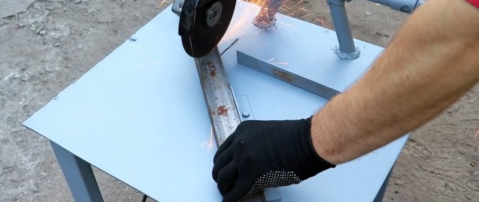 How to make a cross-cutting machine from an old bicycle and an angle grinder