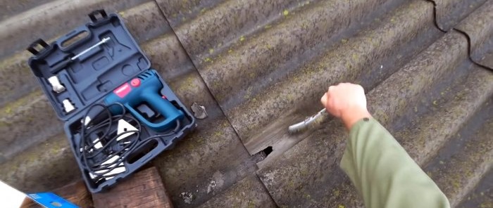 How and with what to quickly repair holes in slate so as not to have to redo it later