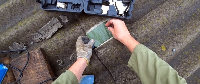 How and with what to quickly repair holes in slate so as not to have to redo it later