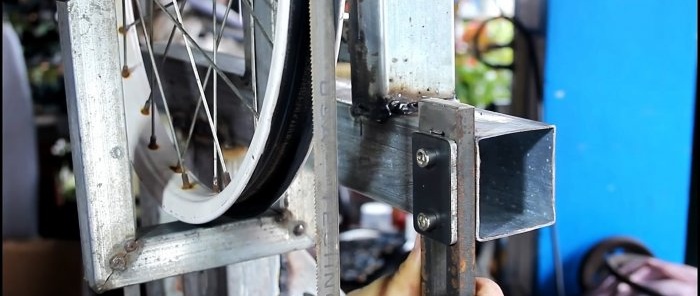 How to make a band saw from bicycle wheels