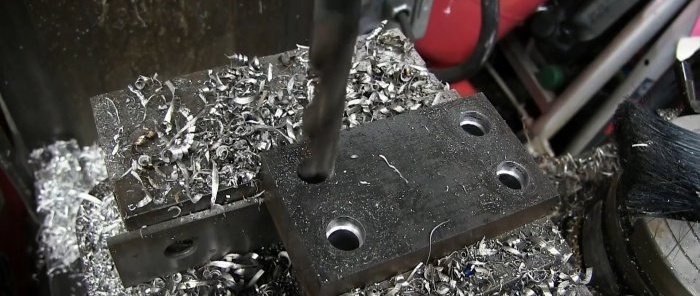 How to make a triangular hole in thick steel